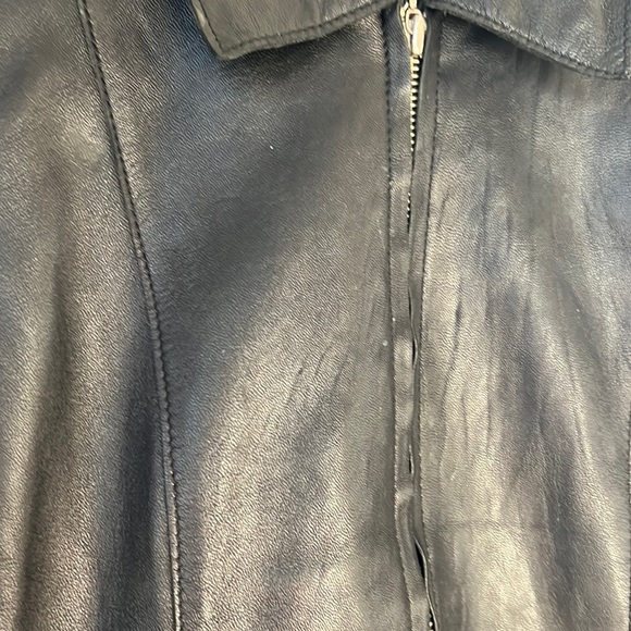 BEBE Buttery soft black genuine leather jacket - Picture 4 of 14